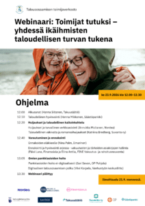 Kuva webinaarin ohjelmasta